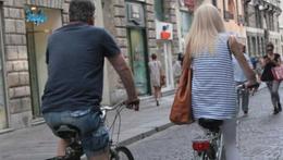 Mobilità: ciclisti in corso Palladio