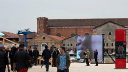 Un'immagine dei magazzini a Venezia, dove si svolge la Biennale d'Arte 2013