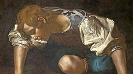 Un particolare de Il Narciso di Caravaggio