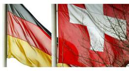 Le bandiere della Germania e della Svizzera