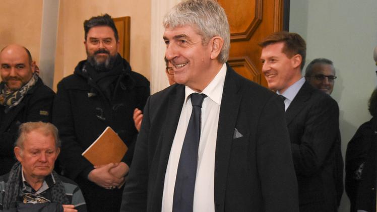 Paolo Rossi in sala Bernarda per la seduta del Consiglio comunale. COLORFOTO