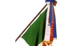 Bandiera tricolore e bandiera della città di Vicenza