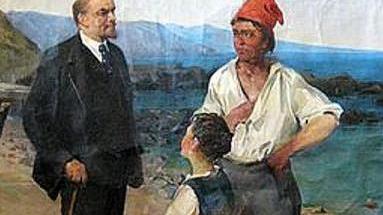 Lenin a Capri in una rara raffigurazione dell'agiografia sovietica