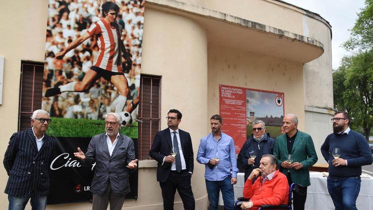 Il sindaco Rucco allo stadio Menti per il brindisi in onore di Paolo Rossi (Foto Colorfoto)