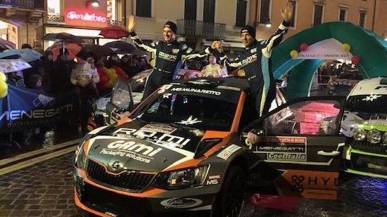 Podio Efrem Bianco e Dino Lamonato su Skoda Fabia R5 hanno vinto il 30° Rally Città di Schio FOTO TERRAGIN