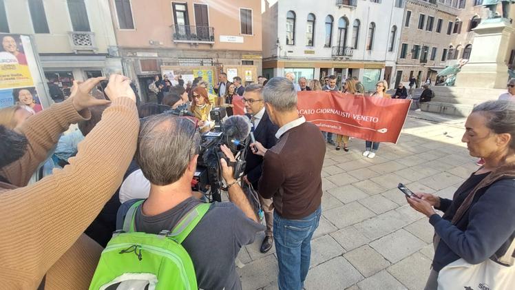 La manifestazione sulla libertà di stampa a Venezia (Verzè)