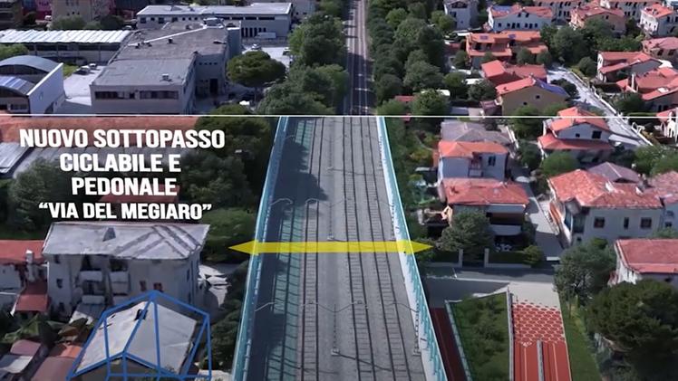 Un frame del video che illustra come cambierà Vicenza est con l'arrivo dell'alta velocità