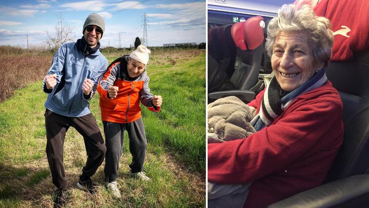 Giovanna Capobianco, 91 anni, era una star dei social grazie ai siparietti con il nipote Nicola Pazzi (foto Facebook "Nonna Giovanna")